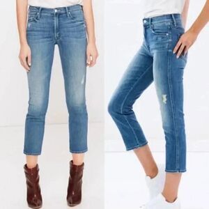 MOTHER High Waisted Rascal Crop Graffiti Girl Size 26 $238